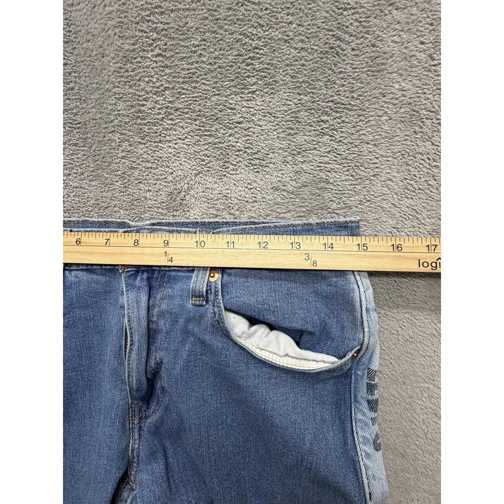 Levi's Jeans‎ Men Measured 30x25 Blue Skinny Distressed Frayed Side Logo 59434